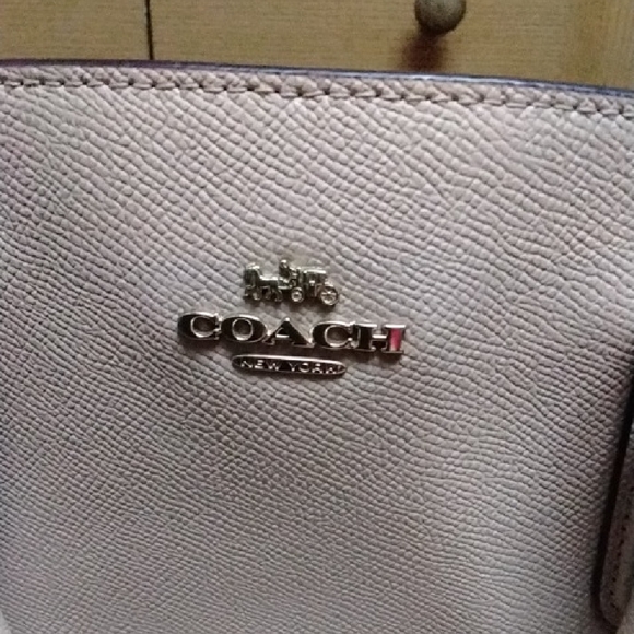 Coach Beige "Sage" Leather Carry All Satchel - Picture 2 of 14